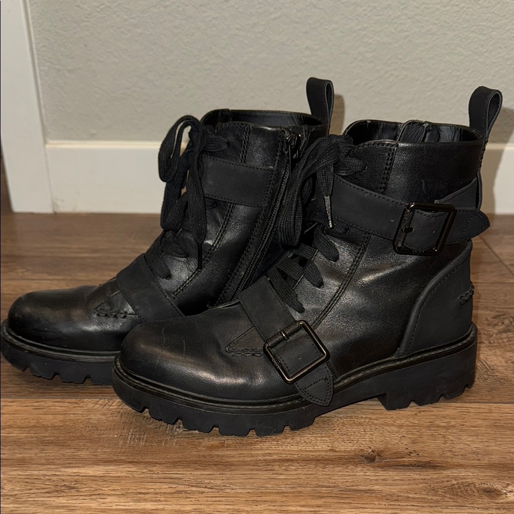 Womens UGG Black Combat Boots